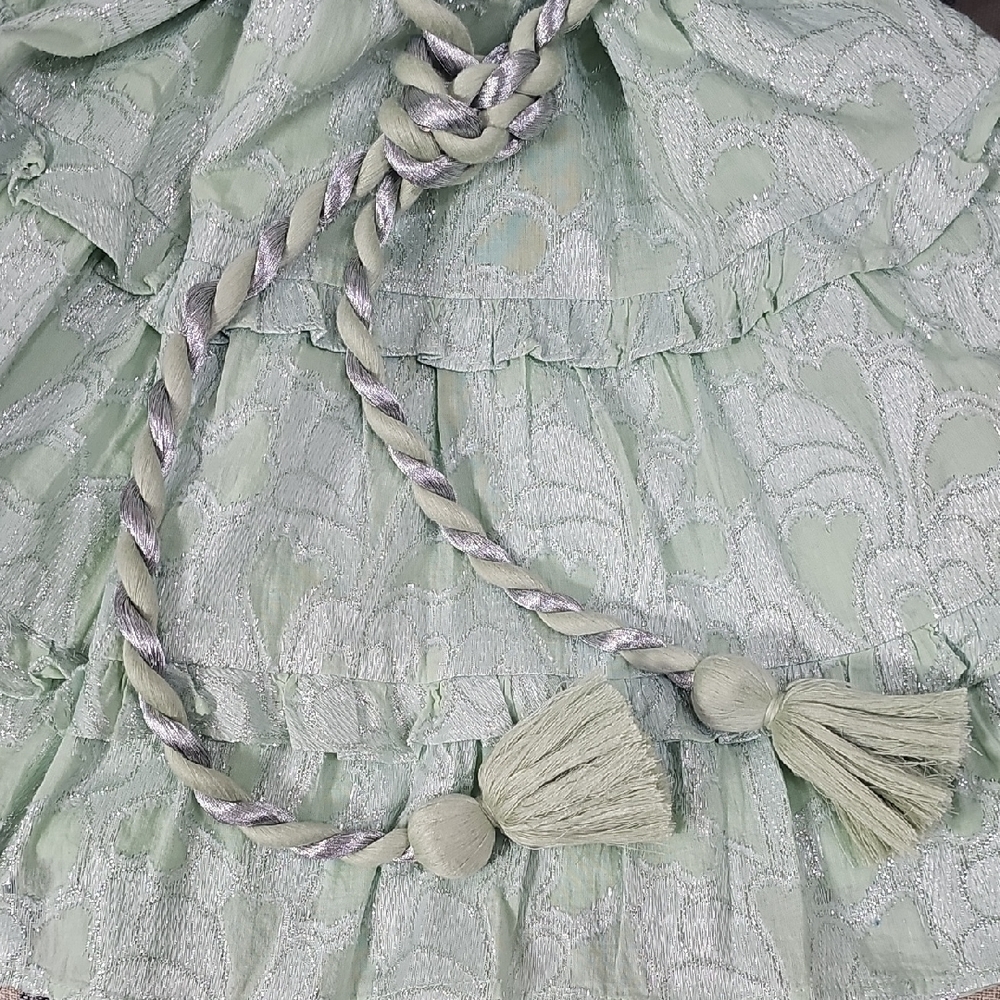 Roller Rabbit Mint Green Patterned Long Sleeve Dr… - image 6